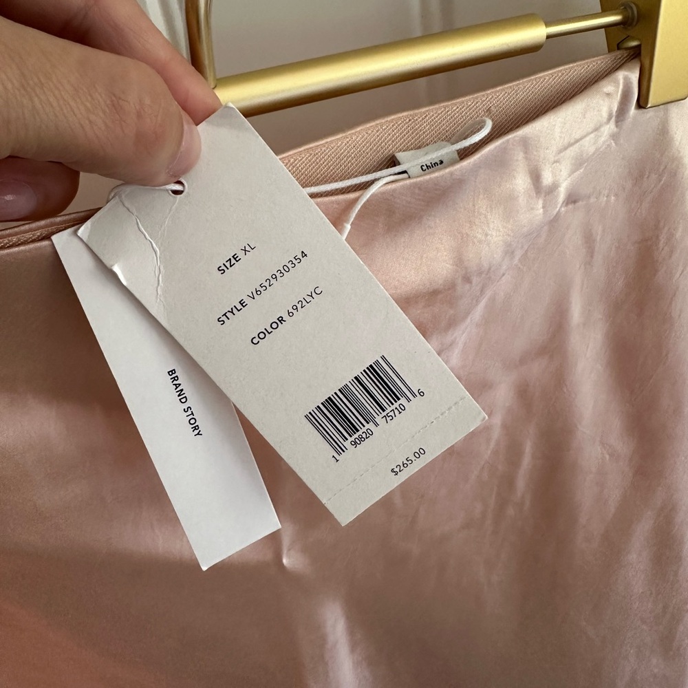 NWT Beautiful Vince Pink Midi Slip On Skirt - Picture 4 of 5
